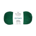 Estako Royal Cotton, 100% Mercerized Giza Cotton Yarn, Dark Green | soft, silky sheen, super fine, fingering 1, sock weight, 50 g, 137 yds, baby clothes, summer tops - color: 5061 - Dark Green, size: 1 Skein