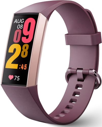 KPEP Fitness Tracker with 24/7 Heart Rate/SpO2/Blood Pressure/Sleep Monitor | 24 Sports Modes Activity Tracker with 1.13" AMOLED Screen, IP68 Waterproof Step Counter for Android iPhones Men Women - color: Red