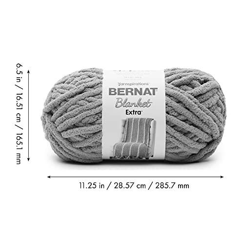 Bernat Blanket Extra Chunky Chenile Acrylic Yarn - (Pack of 2) - color: Silver Steel, size: 2 Pack