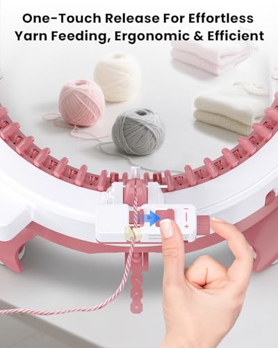 ZestWrench Circular Knitting Machine Tensioner for Sentro 40/48 Needles, 360° No-Drop Yarn Winder, One-Touch Release for Effortless Feeding, Fits Electric & Manual Knitting Machines, Ergonomic Design