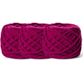 3 Pack Plush Chenille Chunky Yarn 100g (49.2yd) - Fluffy Velvet Yarn Crochet for Blanket Knitting and Crocheting - Baby Yarns for Crocheting Soft - Amigurumi Yarns (3 Angola Red) - color: 3 Angola Red