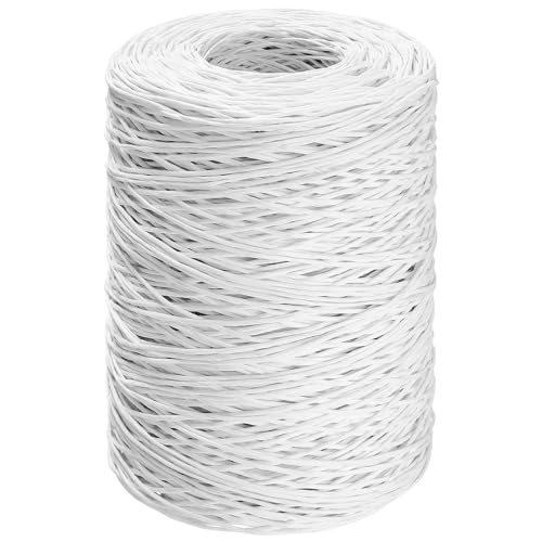 Syhood 673 Feet Floral Vine Bind Wire Rustic Craft Wire, White | For DIY Craft Wrapping, Flower Bouquets Garland Arrangements, , Christmas Wreath Making - color: White, size: 673 Feet