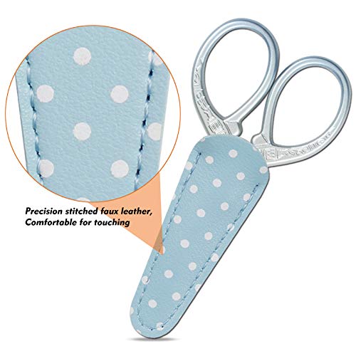 Embroidery Scissors Set with Leather Sheaths for Sewing Crafting, Art Work, Threading, Needlework DIY Tools Dressmaker Small 3.6 inch Shears Cross Stitch Knitting Scissor | Hisuper Sewing Crafting, Art Work, Threading, Needlework DIY Tools Dressmaker Smal