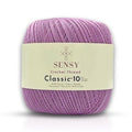 S Sensy Classic Size 10-Mercerized Giza Cotton #0 Lace Yarn Lilac 618 Yards - color: Lilac, size: 1 Skein