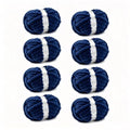 bearberry Jumbo Chenille Yarn, Super Bulky 6 - Extra Plush & Skin-Friendly for Chunky Knit Blankets, Arm Knitting & Crocheting 8-Pack (8oz/25yd Per Skein), Machine Washable, Ultra Soft, Dark Blue - color: Dark Blue