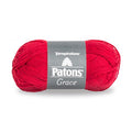 Patons Grace Yarn, 1.75 oz, Cardinal, 1 Ball - color: ['Cardinal'], size: 1.8 oz (1 Ball)