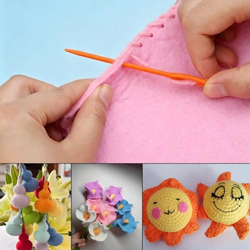 Hxcioy 50PCS Plastic Yarn Needles, Canvas Embroidery Big Eye Sewing Needles, DIY Handmade Craft Safety Plastic Lace Needle, 3.54 Inches
