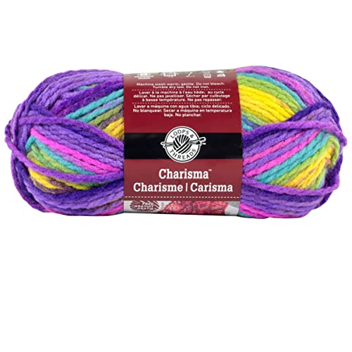 Loops & Threads Charisma Yarn - Multicolor Yarn for Knitting, Crochet, Weaving, Arts & Crafts - Passion, Bulk 6 Pack - color: Passion