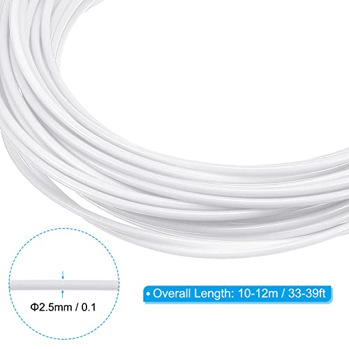 PATIKIL Wicker Repair Kit, 33ft(10m) 2.5mm Round Synthetic Rattan Material Plastic Wicker Woven Set for DIY Craft and Weaving Basket Making, White - color: White