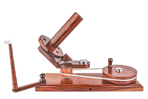 WARESHIRE Yarn Swift and Ball Winder Combo Wooden Handmade Hand Operated | Natural Yarn Ball Winder Large Center Pull Cake with Tabletop Umbrella Yarn Swift Wool String Yarn Skein Holder (Rosewood) - color: Rosewood