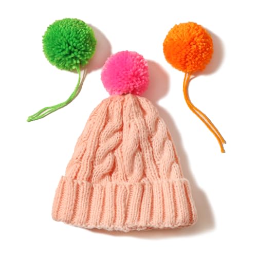 XFYUZR 12PCS Large Yarn Pom Poms for Hats 8CM-3INCH Yarn Fluffy Pompoms Balls for Handmade Craft Christmas Party Decoration Accessories(Hot Pink) - style: Hot Pink