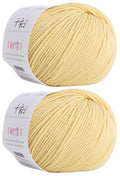 Merino Wool Yarn, Superwash Anti-Pilling, Sport Weight, for Knitting and Crocheting DIY Scarf Sweaters, 3.52 oz/100 g, (Per Skein 1.76 oz 150 Yards)-Cheese Yellow - color: Cheese Yellow
