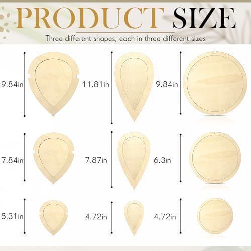 Teenyyou 11 Pcs Macrame Leaf Cutting Molds and Comb Sets Wood Macrame Leaf Cutting Template Fringe Stainless Steel Comb for Making Feather Tassel Wall Hangings Tool