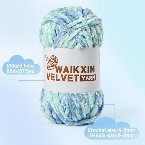 3 Pack Chunky Chenille Yarn for Crocheting, Baby Yarn for Crocheting Soft, Plush Velvet Yarns, 300g (262.4 yds) Fluffy Yarn for Crochet Amigurumi (3 Smoky Gray) - color: 3 Smoky Gray