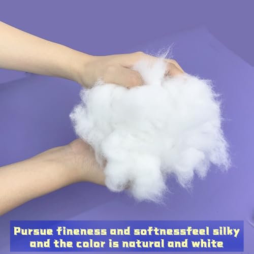 500g Premium Fake Snow Christmas Decoration White Soft Imitation Feather fiberfinng DIY Plush Doll 100% Polyester Filling Handmade Pillow Down Jacket Fiber Filling (500 Grams)
