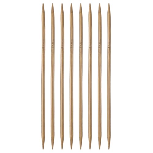 HARFINGTON 8Pcs Bamboo Knitting Needles Double Pointed Size US 10.25(6.5mm) Carbonized 10 Inch(25cm) Straight for Handmade Creative DIY Knitting Craft Yarn - size: US 10.25(6.5mm)
