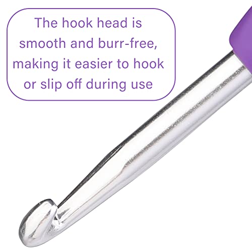 QMNNMA 5 mm Crochet Hook, Ergonomic Crochet Hooks for Arthritic Hands | Crochet Needles for Yarn, Knitting Needles for Beginners, Left-handed People Crocheting Yarn, Good for Making Blankets - size: 5mm