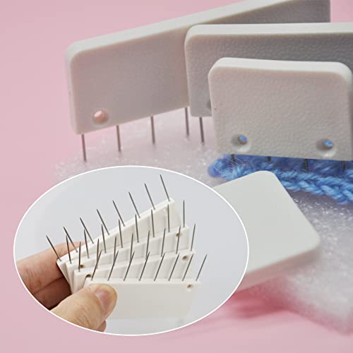 LAMXD 8 Pins Knit Blocking Pins Kit,Knit Blocking Combs – 24 Combs for Blocking Knitting, Crochet, Lace or Needlework Projects – for use with Blocking Mats for Knitting Mat - size: 24Pcs 8-Pins Blocking Combs