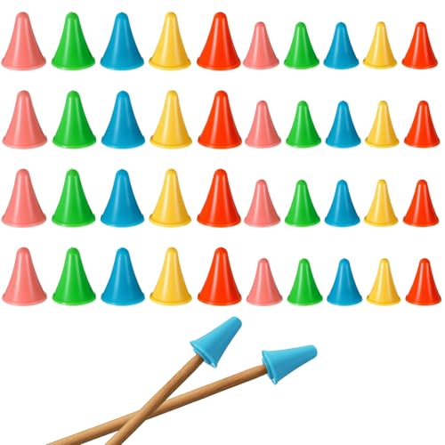 LXUEJIE 40 Pcs Knitting Needles Point Protectors, 2 Sizes Knitting Needle Stoppers Colorful Knit Needle Tip Covers for Knitting Sewing Quilting DIY Art
