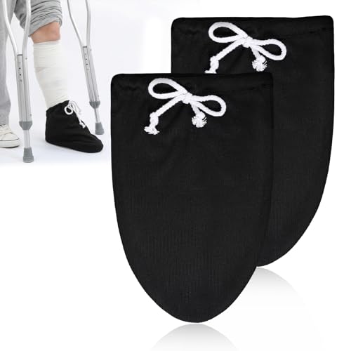 2 Pcs Cast Sock, Cast Cover for Foot, Leg Casts Cover Casts Sock Covers for Foot, Adjustable Drawstring Foots Castss Covers for Men and Women