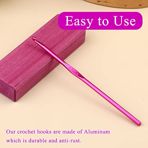 Iuuidu 4.5mm Aluminum Crochet Hook, Smooth Crochet Needles | Crochet Hooks for Arthritic Hands, Knitting Needles for Yarn Craft, Great Handmade DIY Present for Friends, Random Color - color: Aluminum Crochet Hook, size: 4.5mm