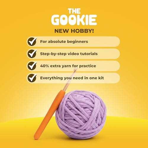THE GOOKIE Crochet Kit for Beginners - All-in-One Amigurumi Kit with Yarn, Hook, Safety Eyes, Stuffing & Step-by-Step Tutorial for Adults & Teens (Capybara) - color: Capybara