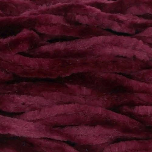JubileeYarn Chenille Yarn - 100g/Cake Worsted Polyester - Scarlet - 1 Cake - color: 017 Scarlet, size: 1 Unit