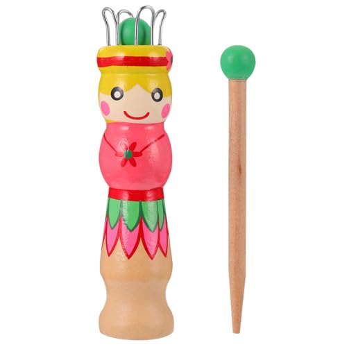 French Knitter Knitting Spool Wood Knitting Tool Wood Yarn Knitting Doll Maker Carfts Wooden Knitter with Needle | Wood Knitting Tool, Includes Needle, Works with Wool, Cotton, Silk and Synthetic Yarn, for Beginners