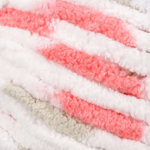 Bernat BABY BLANKET BB Flowerpot Yarn - 1 Pack of 10.5oz/300g - Polyester - #6 Super Bulky - 220 Yards - Knitting/Crochet | #6 Super Bulky Yarn, 100% Polyester, Soft Baby Blanket Yarn for Crochet, Knitting & Crafts, 220yds, 300g/10.5oz, 1 Pack - color: Fl