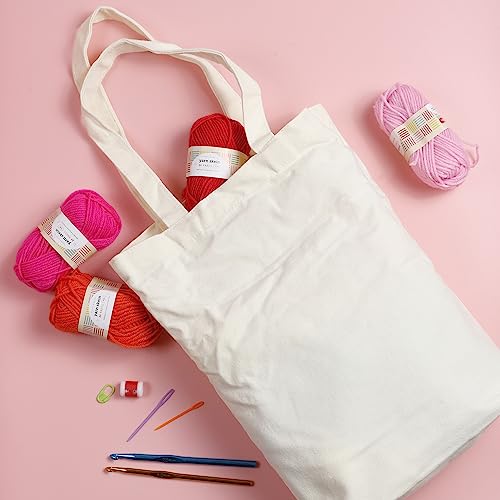 Incraftables Crochet Kit for Beginners – 85 Piece Beginner Crochet Kit for Adults & Kids with Yarn, Hooks, Accessories & Bonus Tote Bag Organizer – Learn to Crochet with Complete Starter Set - style: Crochet Kit