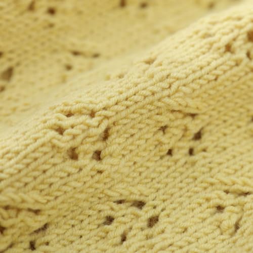 Merino Wool Yarn, Superwash Anti-Pilling, Sport Weight, for Knitting and Crocheting DIY Scarf Sweaters, 3.52 oz/100 g, (Per Skein 1.76 oz 150 Yards)-Cheese Yellow - color: Cheese Yellow