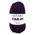 Estako Star-DK Soft Yarn for Crocheting, DK Weight 3 Wool, Dark Purple | 75% acrylic 25% wool, 100 g, 306 yds, amigurumi, granny squares, socks, beanies, mittens, plush toys, machine washable - color: 36001 - Dark Purple, size: Pack of One