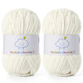 Fluffy Chenille Yarn for Crocheting，Baby Yarn for Crocheting Soft，2 Pack of 100g/3.5oz Velvet Amigurumi Yarn ，Fingering Weight Yarns for Crocheting Baby Blankets、DIY Craft.(2 Milky White) - color: [2 Milky White]