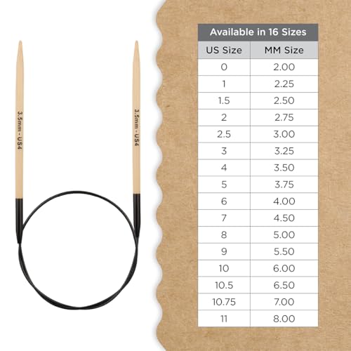 Knitter’s Pride Bamboo Luxe Fixed Circular Needle 16""(40cm) - US 4(3.5mm) - size: 3.50mm