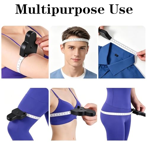 4 PCS Tape Measure Body, 150cm Retractable Body Arm Measuring Tape | for Weight Loss Fitness Waist Hip Arms, Portable Tapes Measure for Sewing Clothing Fabric(Black & White)