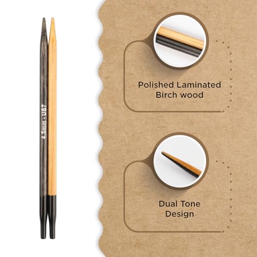 Knitter’s Pride Day & Nite Interchangeable Needle 5""(13cm) - US 7(4.5mm) - size: 4.50mm