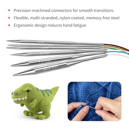 3.0mm Circular Knitting Needles - 16-inch/40cm US2.5 Ergonomic Stainless Steel Set with Tangle-Free Cable and Smooth Joints, Ideal for Hats, Socks, and Sleeves - size: 3.0mm/US2.5