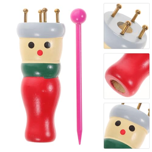 EXCEART Wooden French Knitter with Needle DIY Knitting Toy for Yarn Wool Braids Handheld Yarn Maker Craft Tool for Beginners Kids and Creative Craft Projects | For Wool Yarn, Braided Rope, Beginners and Kids, Weaving Supplies