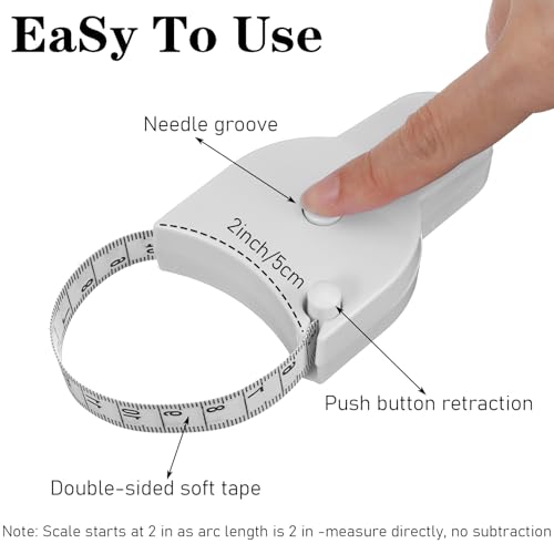 4 PCS Tape Measure Body, 150cm Retractable Body Arm Measuring Tape | for Weight Loss Fitness Waist Hip Arms, Portable Tapes Measure for Sewing Clothing Fabric(Black & White)
