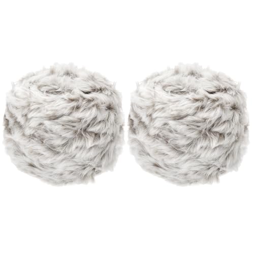 PATIKIL 70 Yards Fur Yarn, 2 Skeins 100 Grams Soft Plush Fluffy Chunky Polyester Faux Fur Eyelash Yarn for Crocheting Hand Knitting Blanket Hats Crochet Crafting, Cocoa Color - color: Cocoa Color