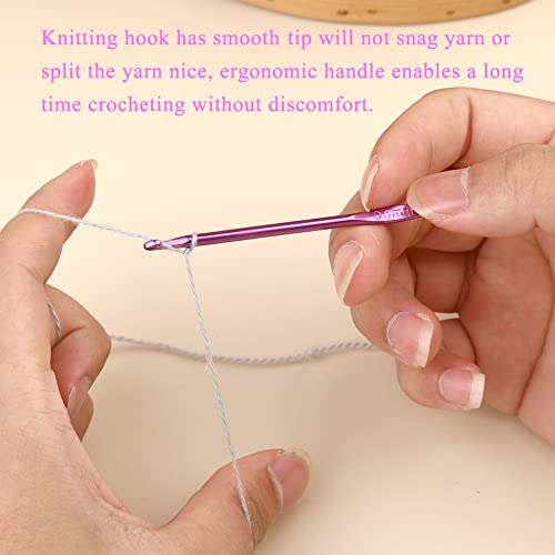 Iuuidu 3mm Aluminum Crochet Hook, Smooth Crochet Needles | Crochet Hooks for Arthritic Hands, Knitting Needles for Yarn Craft, Great Handmade DIY Present for Friends, Random Color - color: Aluminum Crochet Hook, size: 3.0mm