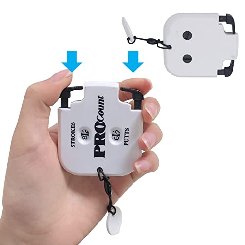 SEACLOUD 2PCS Mini Golf Tally Counter Clicker Turning Technology up to 99 Score Stroke Counter Strike up for Golf Game - style: B1+W2