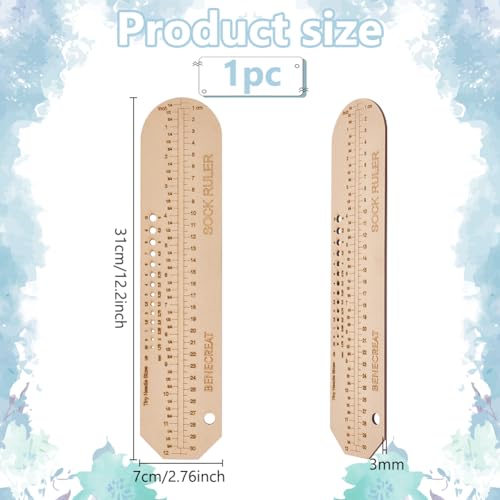 BENECREAT MDF Crochet Ruler, 12.2x2.7 inch Stocking Knitting Molds Hand Knit Sock Form for Socks, Knitwear, Knitwear, 3mm Thick