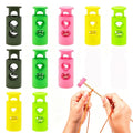 10 Pack Knitting Stitch Stoppers - Spring Needle Point Protectors, Nylon Needle Protectors - color: Color Springs