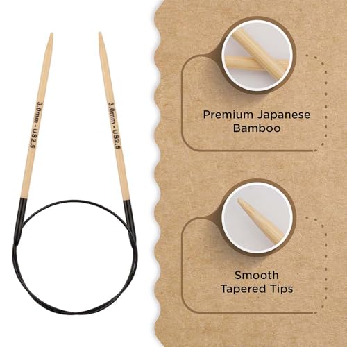 Knitter’s Pride Bamboo Luxe Fixed Circular Needle 16""(40cm) - US 2.5(3mm) - size: 3.00mm