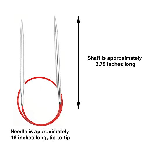 ChiaoGoo Red Lace 16-Inch, US 0 (2.0mm) Circular Knitting Needle | Surgical Stainless Steel, Sharp Tips, Nylon Coated, Memory-Free Steel Cable, Smooth Metal Joins, Easy-Glide, Stitch Holder - size: US 0 (2.0mm), 16 in. (40cm)
