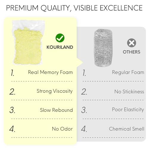 Upgraded Bean Bag Filler - 10LBS Shredded Memory Foam Beanbag Filling | Pillow Stuffing Bean Bag Refill for Couch Cushion Stuffed Animals Dog Bed Chair Arts Crafts - color: Yellow, size: 10 LBS