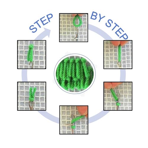 Howie's Latch Hook Kit, DIY Santa Clau Pillow Crochet Yarn Kits for Adults, Color Preprinted Pattern Embroidery Sofa Cushion Cover (Christmas-Santa Claus 3, 16.93 x 16.93 inch) - color: Christmas-Santa Claus 3
