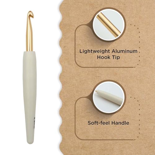 Knitter’s Pride Pearl Single-Ended Aluminum Crochet Hook - 8.00mm - size: 8.00 mm