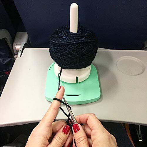 Yarn Dispenser by Yarn Valet – Non-Slip Base with Built-in Holder for Markers, Pattern and 4” Gauge Ruler